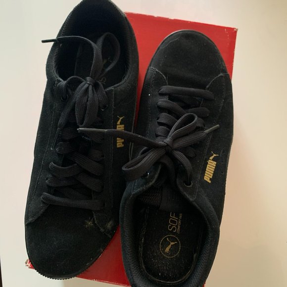 Puma Womens Vikky Platform Black Casual Shoes Sneakers Size 8 - Picture 3 of 4